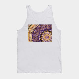 Lavender, Purple, Orange, and Chocolate Mandala Tank Top